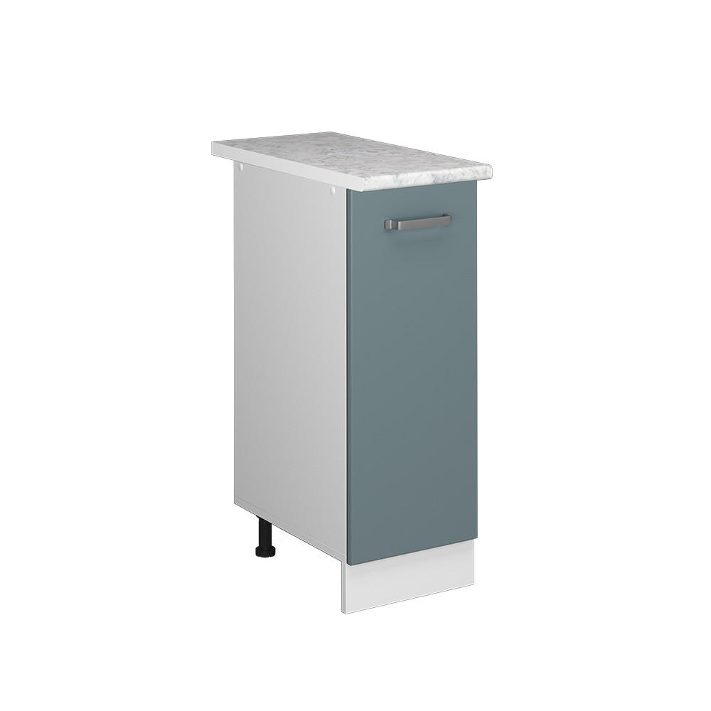 APOTHEKERSCHRANK R-Line Blau-Grau 30 cm, AP Marmor - Blaugrau/Weiß, Holzwerkstoff (30/81.6/60cm) - Vicco