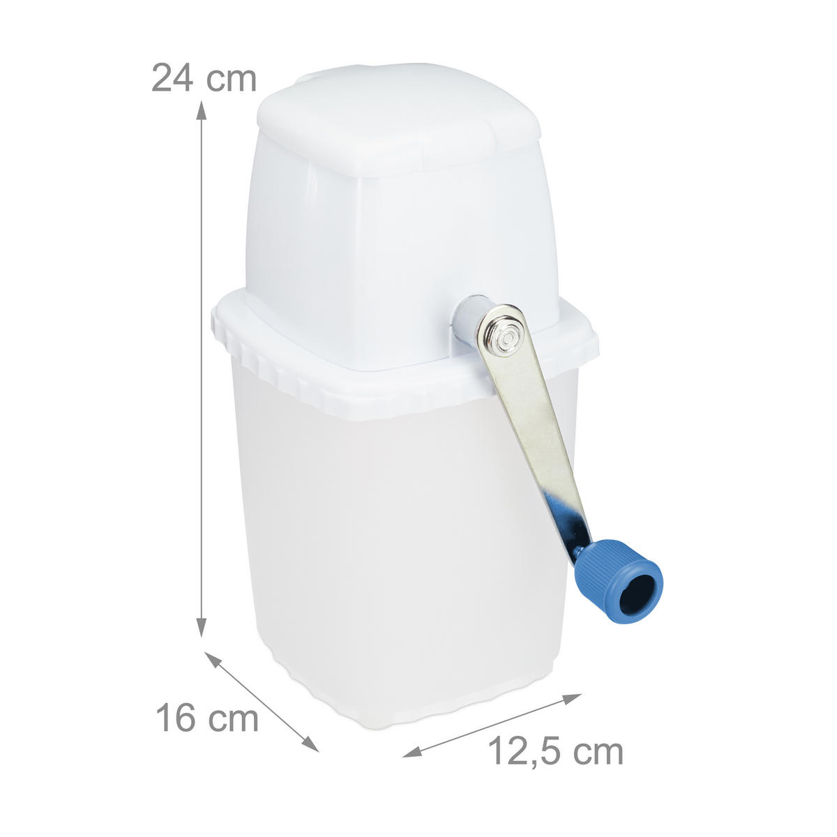 DRVIČ ľadu - biela, kov/plast (12.5/24/16cm) - Relaxdays