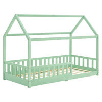 KINDERBETT Marli mint 90x200 cm - Mintgrün, Holz (90/200cm) - Juskys