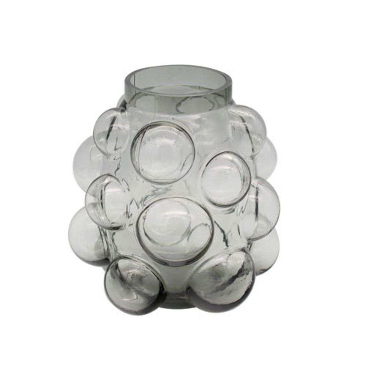 VASE 24/24/17,5 cm - Grau, Glas (26cm)
