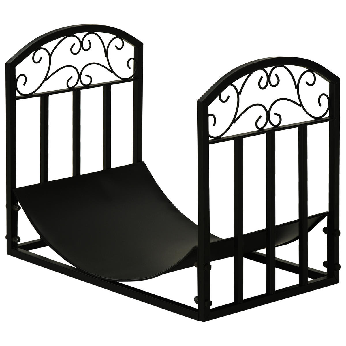 KAMINHOLZREGAL DE-10132 60 kg belastbar Schwarz - Schwarz, Metall (36/46.5/60.5cm) - ComfortXL