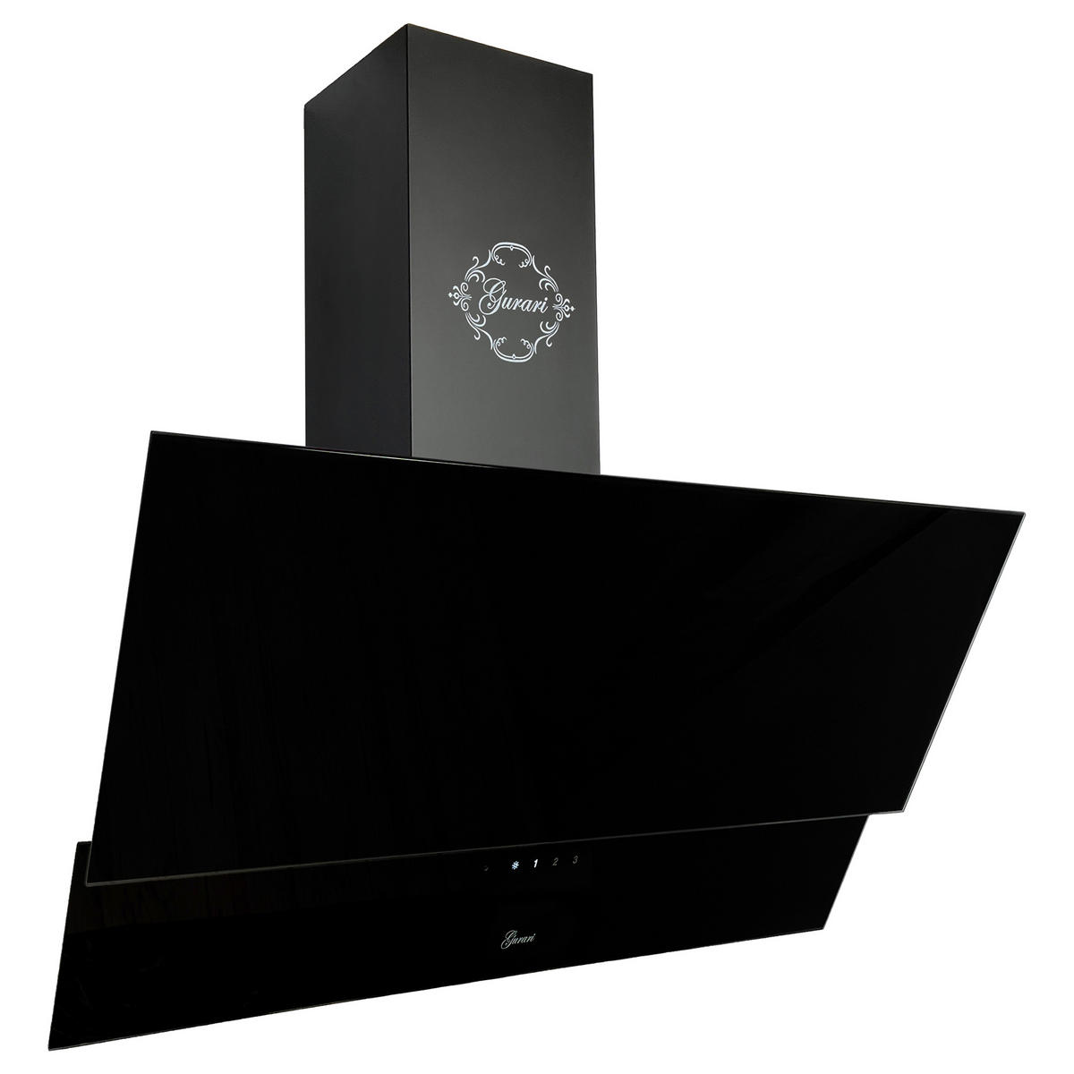 DUNSTABZUGSHAUBE GCH D 268 BL 6 Prime N 60 cm Schwarz - Schwarz, Glas/Metall (60/96.5/40cm) - Gurari
