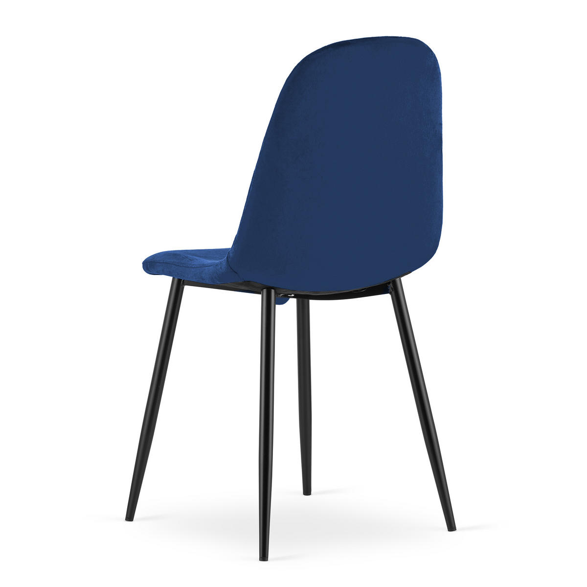 ESSZIMMERSTUHL Aksel (4er-Set) - Blau/Schwarz, Textil/Metall (50/88/45cm) - Home Collective