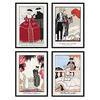 POSTER Set mit 4 Jahrgang von French Artist George Barbier A3 Rahmenlos - Klar, Papier (29.7/3cm) - Nacnic