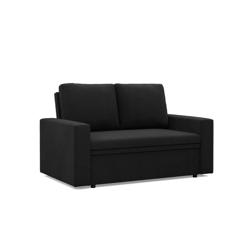 SOFA Neo mit gerader Armlehnen schwarz - Schwarz, Textil (148/90/87cm) - SIMKAM Furniture