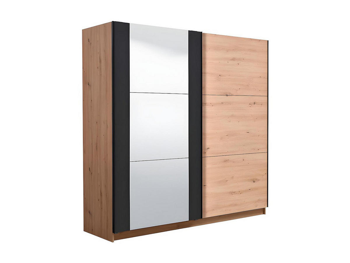 KLEIDERSCHRANK - 217 cm x 62.5 cm - Holz, Platte - Naturfarben Hell PHILADELPHIE - Naturfarben, Holz (217/210/62.5cm) - Vente-Unique