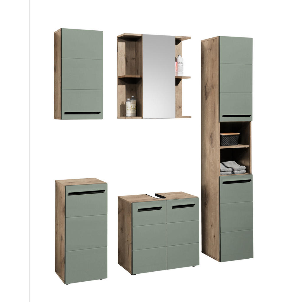 Thumbnail - moebel dich auf Badmöbel, Grün, Kunststoff, 188x190x31 cm, Badezimmer, Badmöbelsets & Badmöbelserien, Badmöbel-Sets