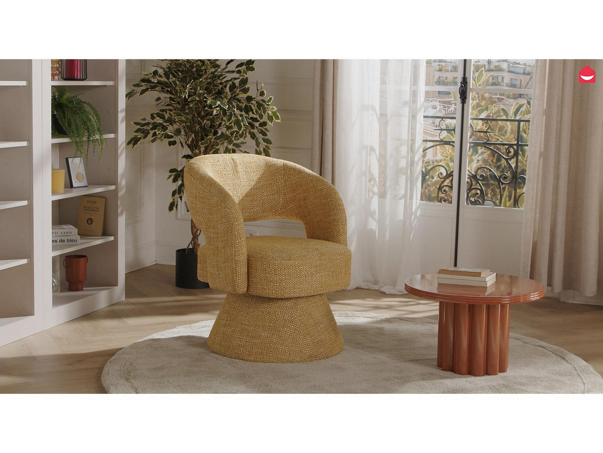 SESSEL mit gerader Rückenlehne - 1 -Sitzer - Polyester - beige - NAROLIA - Beige, Textil (64/82/71.5cm) - Vente-Unique