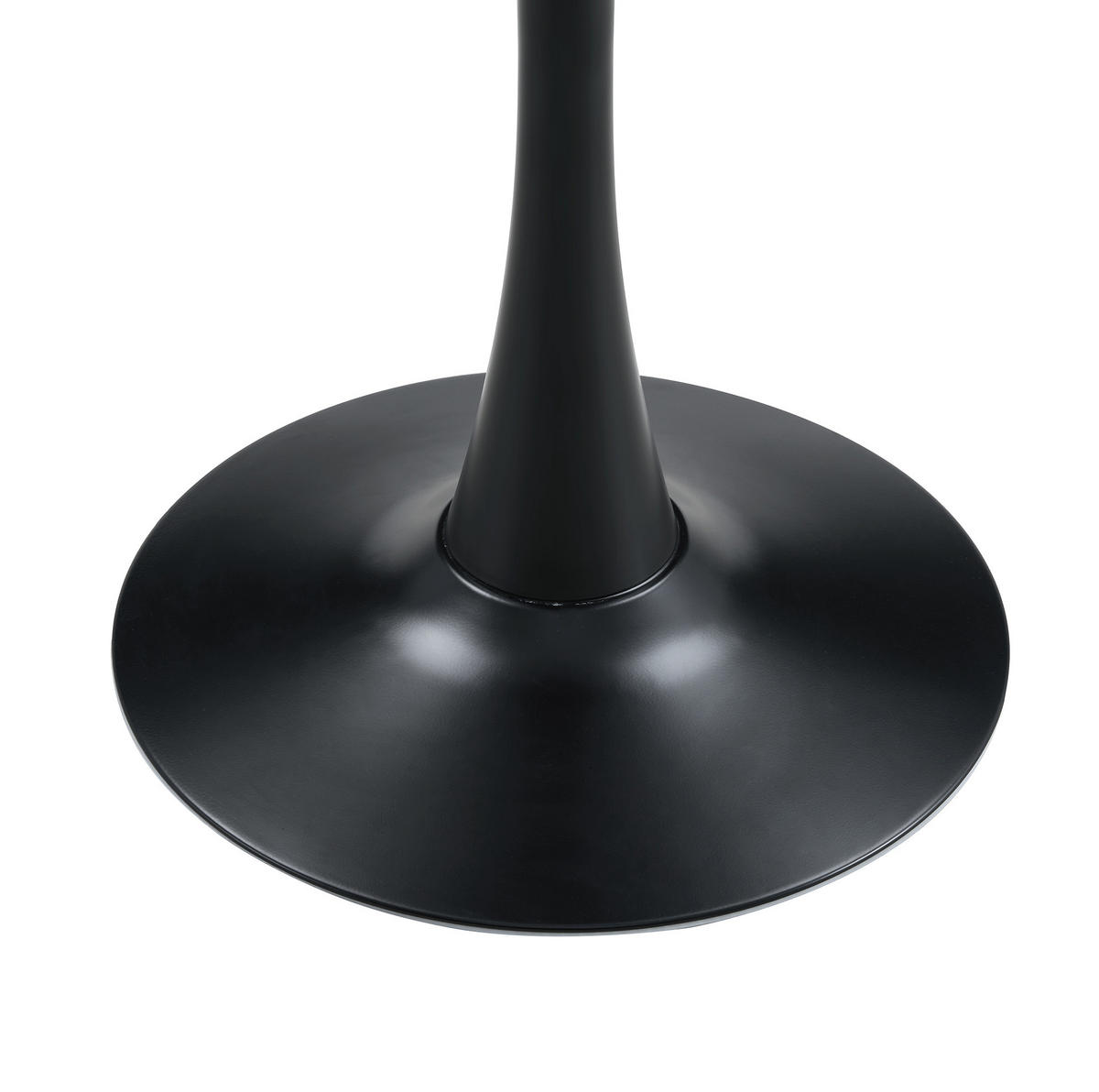 BEISTELLTISCH 60/60/72 cm in Walnuss/Schwarz aus MDF und Metall, rund - Schwarz, Holzwerkstoff (60/60/72cm) - Flora Grace