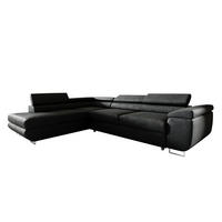ECKSOFA Lyam 4 Sitzplätze Schwarz - Schwarz, Textil (271/201cm) - Petits-meubles