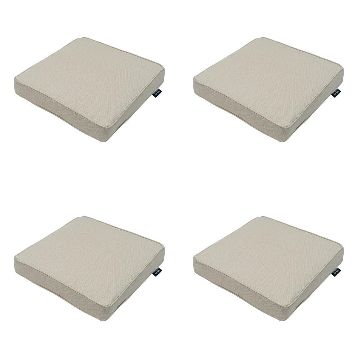 SITZKISSEN Canvas 40/40 cm 4er-Set - Beige, Textil (40/7/40cm) - Madison