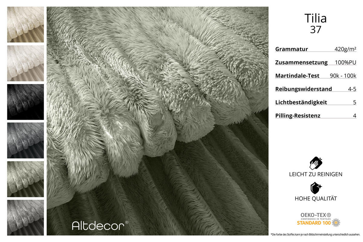 BOXSPRINGBETT mit Matratze H3|H4 und Lattenrost - TOLO-Z KING 200x200 Cord - Olive - Olivgrün, Holzwerkstoff (200/200cm) - ALTDECOR