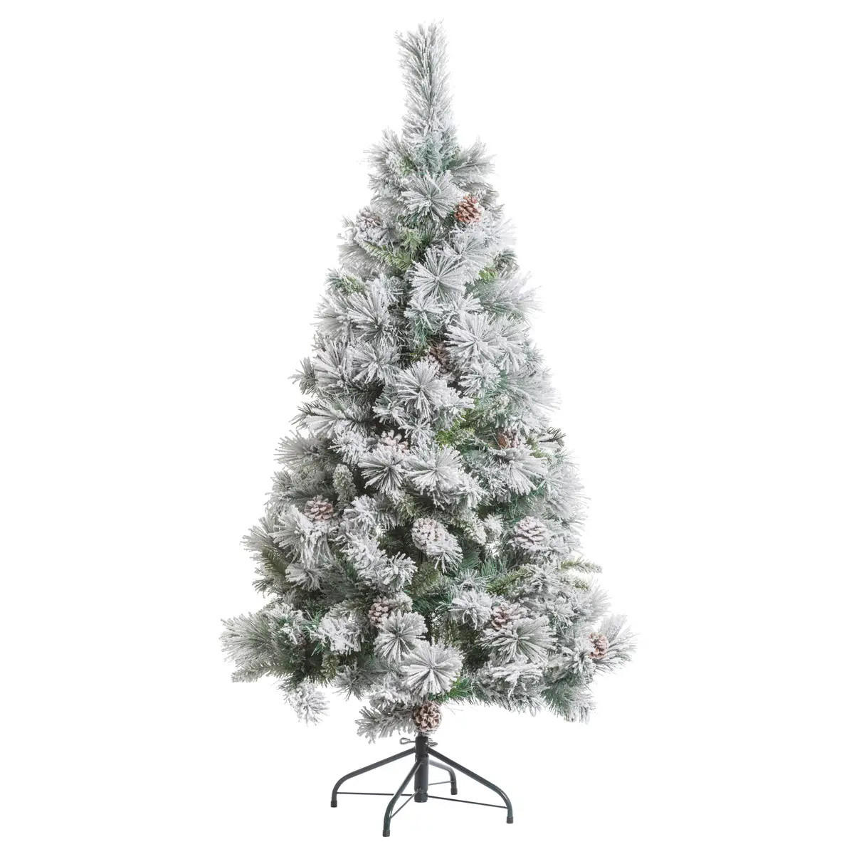 WEIHNACHTSBAUM schneebedeckt 80/80/150 cm - Weiß, Kunststoff (150cm) - Fééric Lights and Christmas