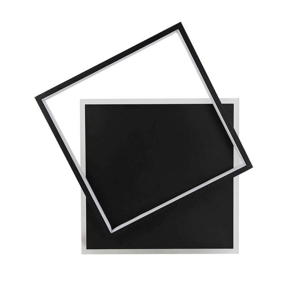 Thumbnail - Nettlife Led-Deckenleuchte, Schwarz, Metall, Quadratisch, G, 40x6x44 cm, Lampen & Leuchten, LED Beleuchtung, LED-Deckenl...