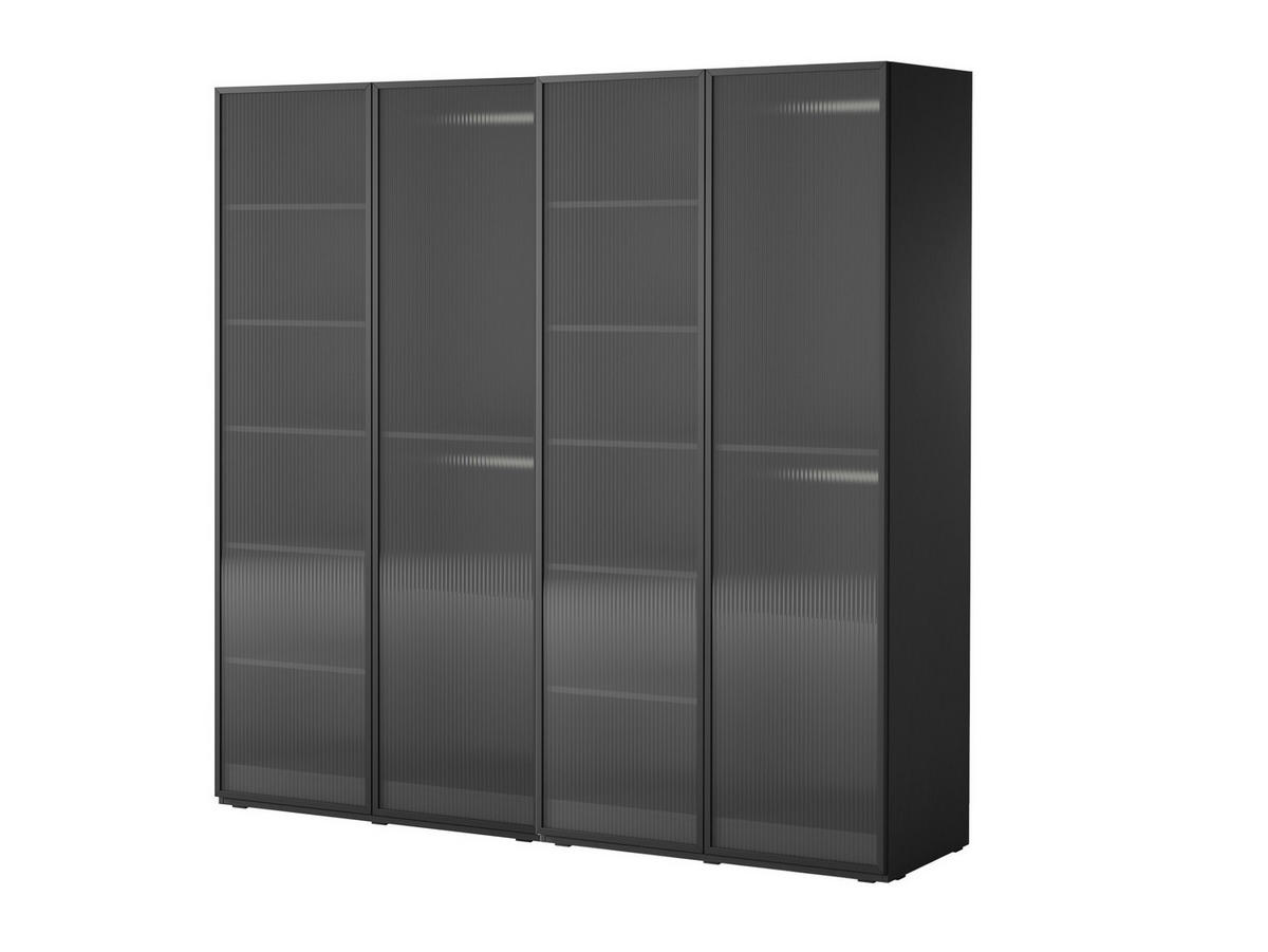DREHTÜRENSCHRANK - Schrank Minewra 300 - Beige Flutes - Beige, Holzwerkstoff (200/200/51cm) - Möblo