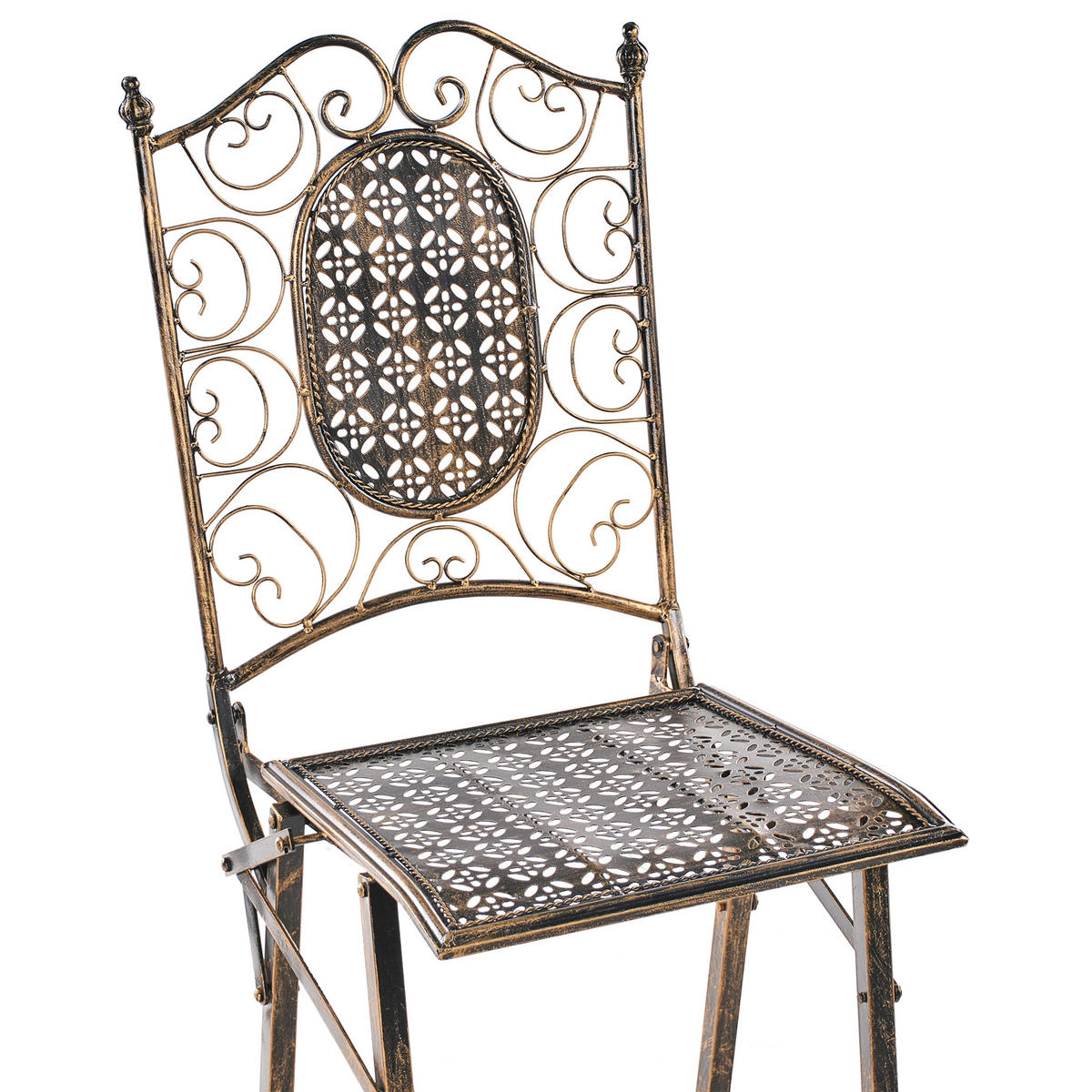 GARTEN-BARHOCKER Schwarz Bormio - Schwarz, Metall (38/122/44cm) - Beliani