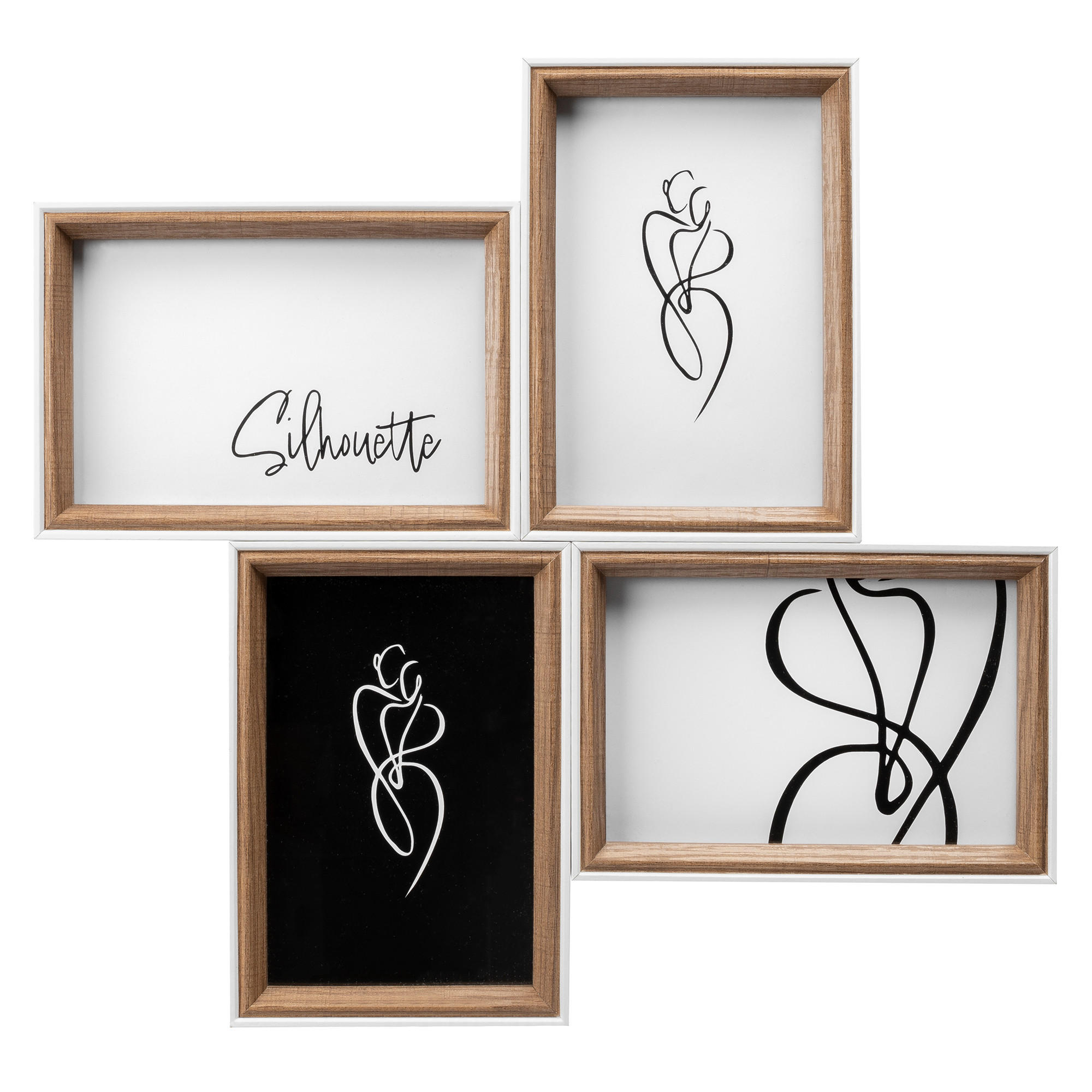BILDERRAHMEN Silhouette Holzgalerie, 4x10x15 cm, Buche - Buchefarben, Holzwerkstoff (35/33/2cm) - walther design