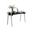 SCHREIBTISCH Frame Schwarz, mit Weiß Metallbeine - Schwarz/Weiß, Holzwerkstoff (680/1200/820cm) - Bettso