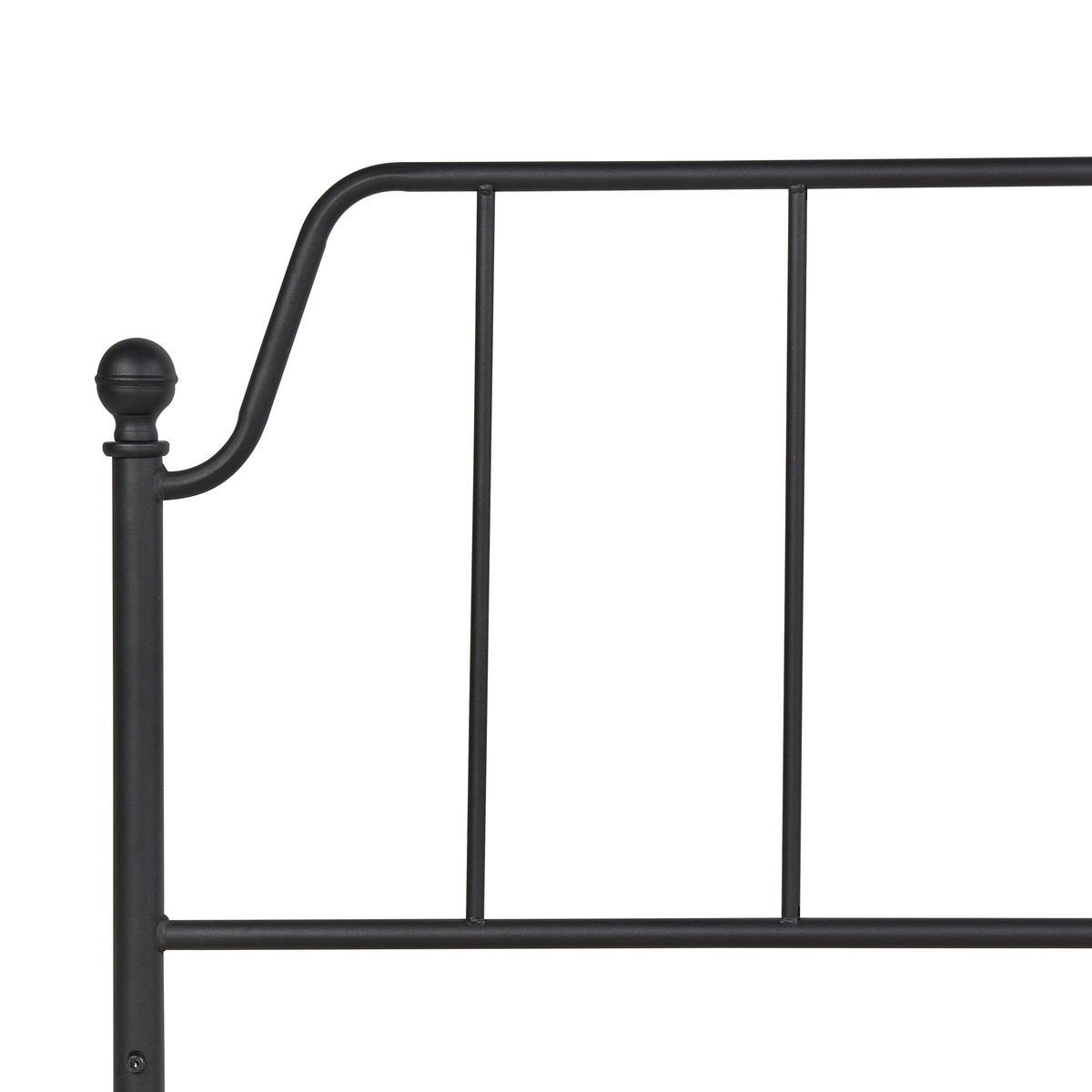 BETT mit Lattenrost 180x200 cm Schwarz Mauressac - Schwarz, Metall (180/200cm) - Beliani