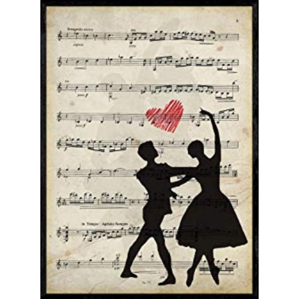 POSTER Ballett Paar Punktzahl A4 Rahmenlos - Klar, Papier (29.7/5/21cm) - Nacnic