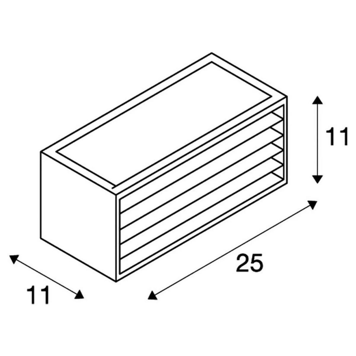 WAND- & DECKENLEUCHTE Box Rostfarbig - Rostfarben, Metall (11/11/11cm) - SLV