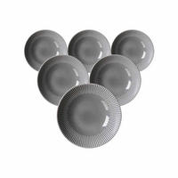 SUPPENTELLER Banda Grau ø 20 cm 6er Set - Grau, Keramik (20cm) - Ritzenhoff Breker