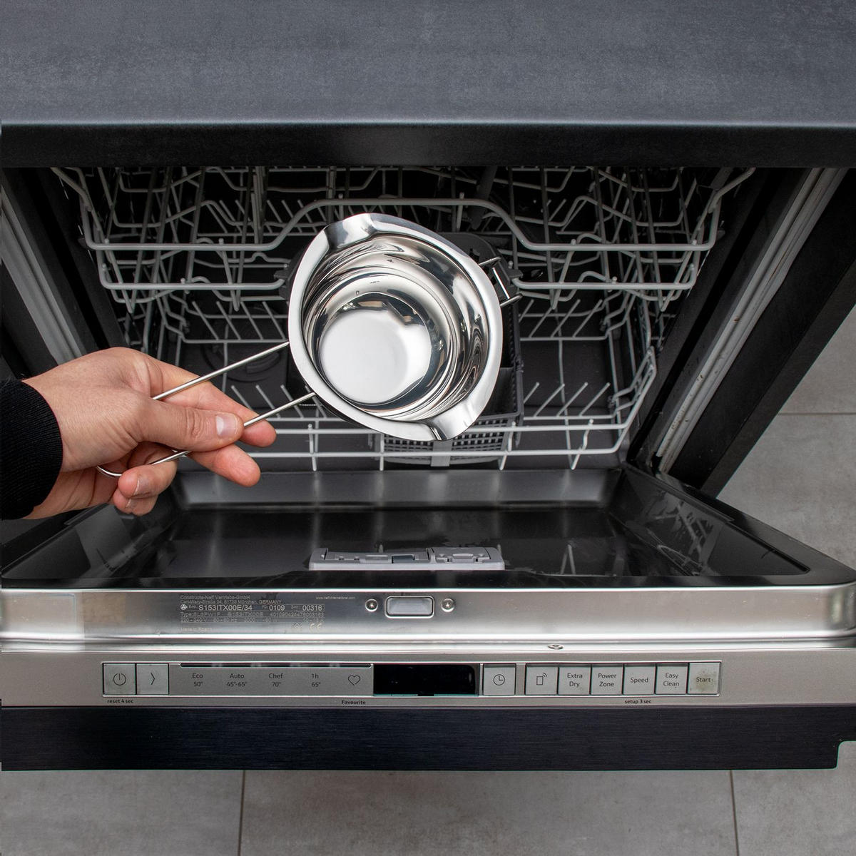 SCHMELZTOPF 390 ml Schüssel - Silberfarben, Metall (27/14/6cm) - Intirilife