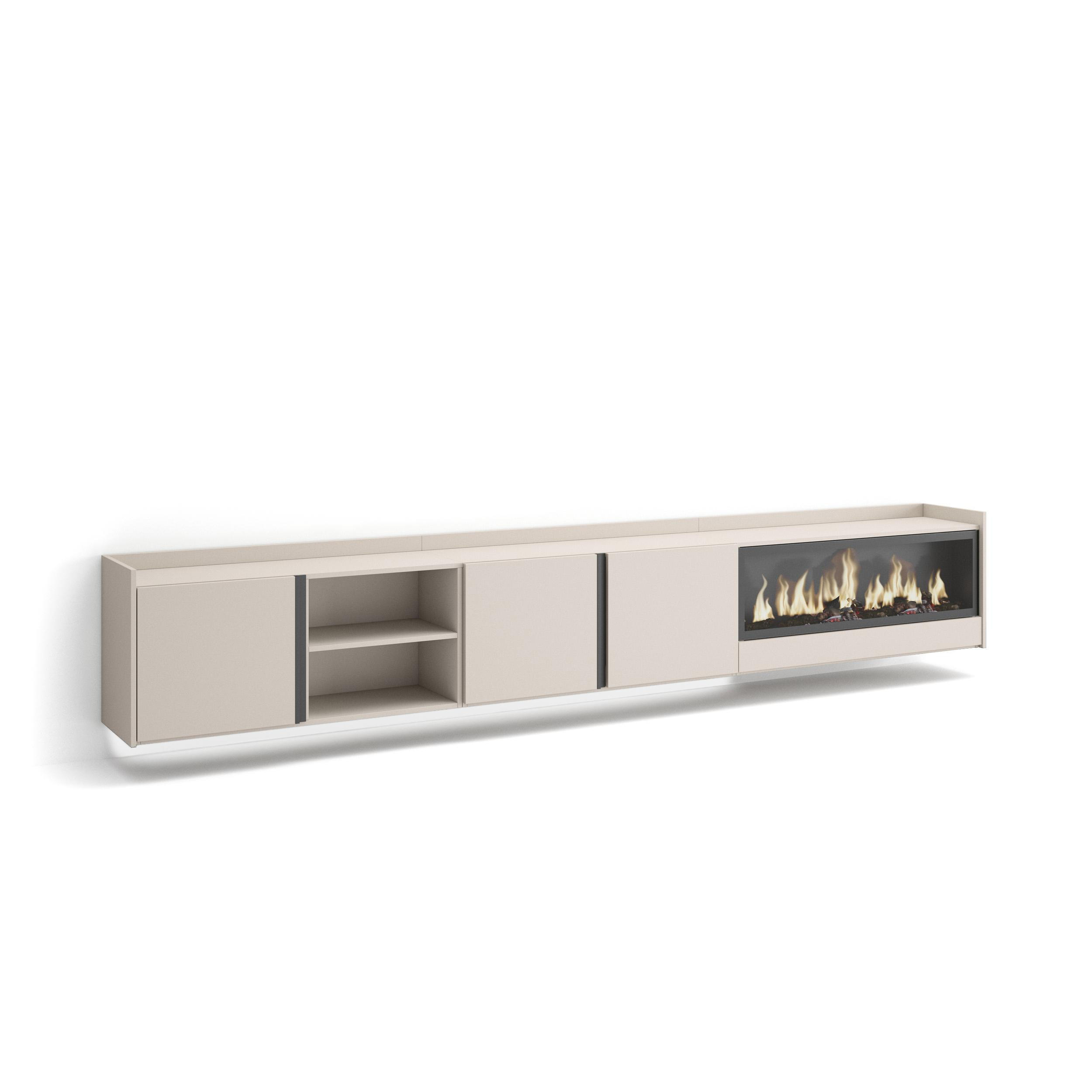 Skraut Home Lowboard, Beige 315x50x35 cm
