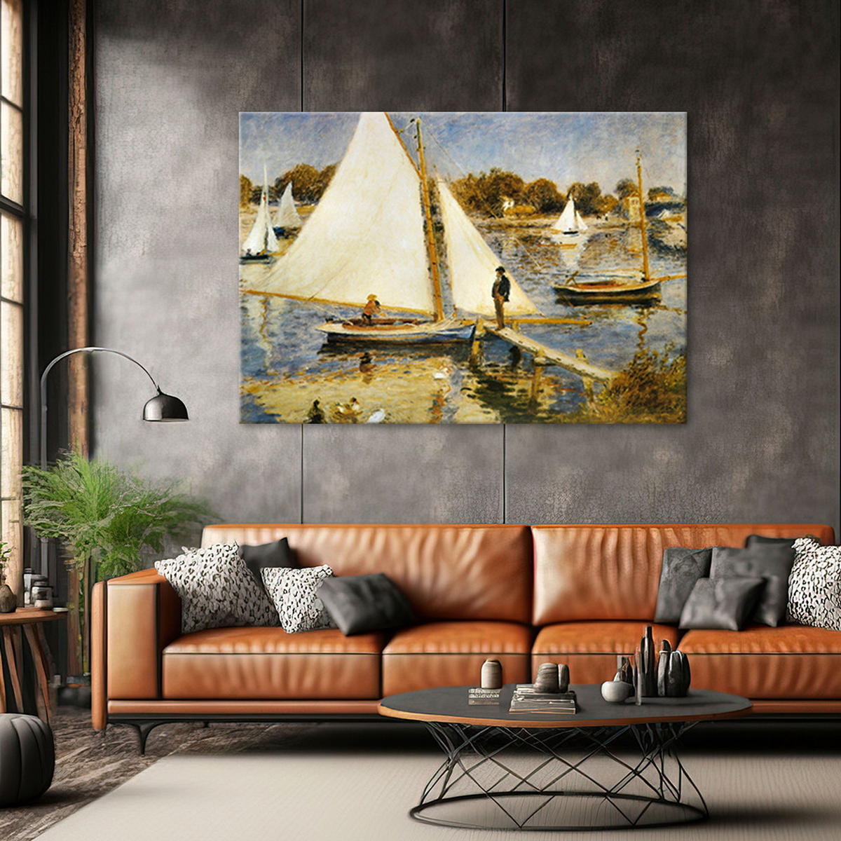 WANDBILD die seine bei argenteui auguste renoir - Multicolor, Textil (60/40cm) - Feeby