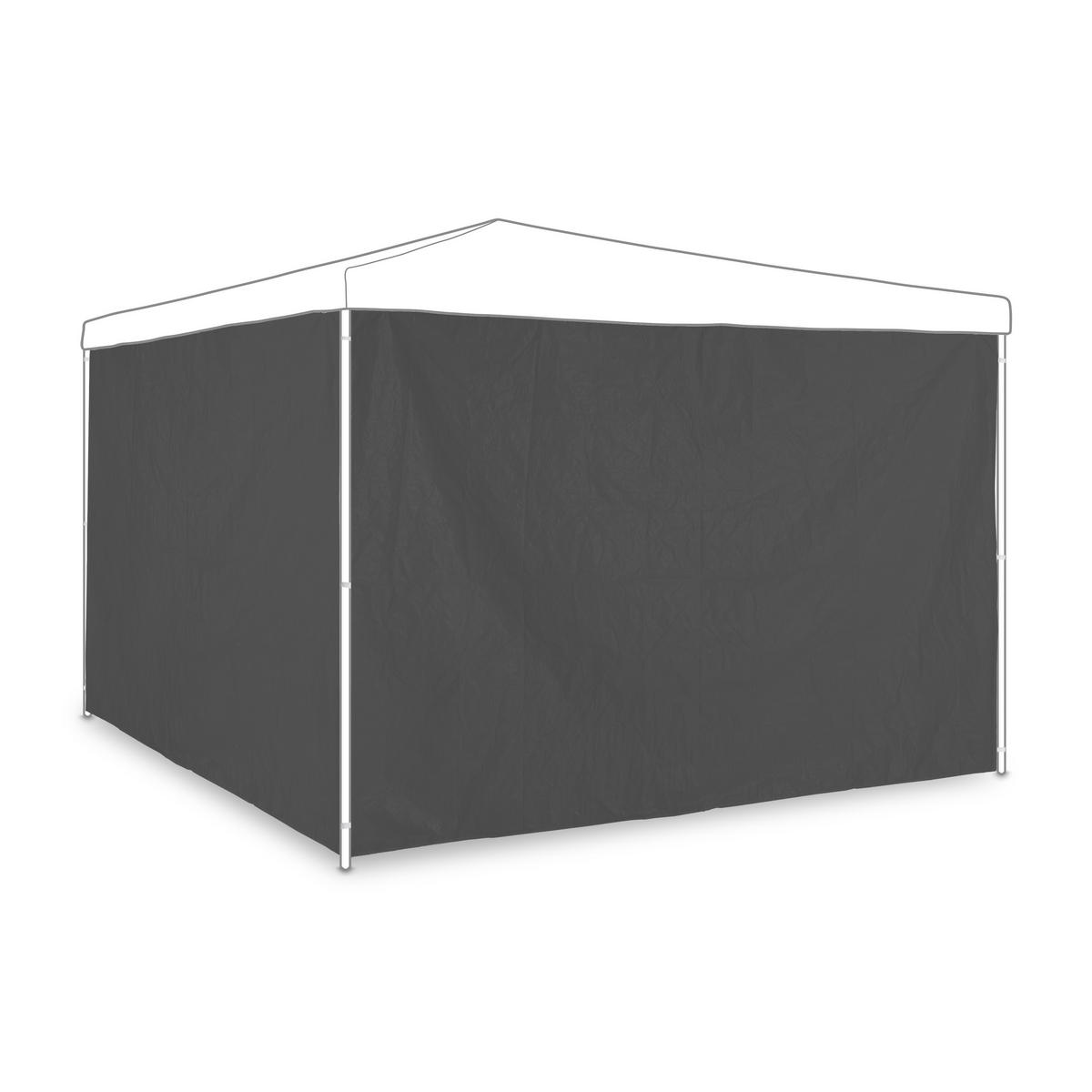 2XPAVILLON-SEITENTEILE - Grau, Kunststoff (300/200/0.1cm) - Relaxdays