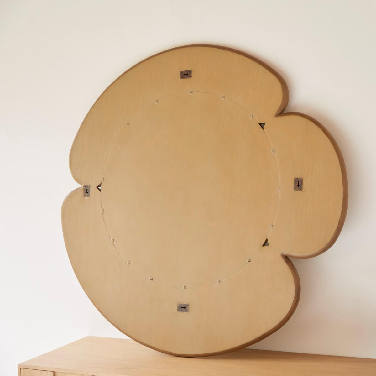 SPIEGEL Sara Natur aus Helles Mindiholz - Naturfarben, Holz (110/110/3cm) - Tikamoon