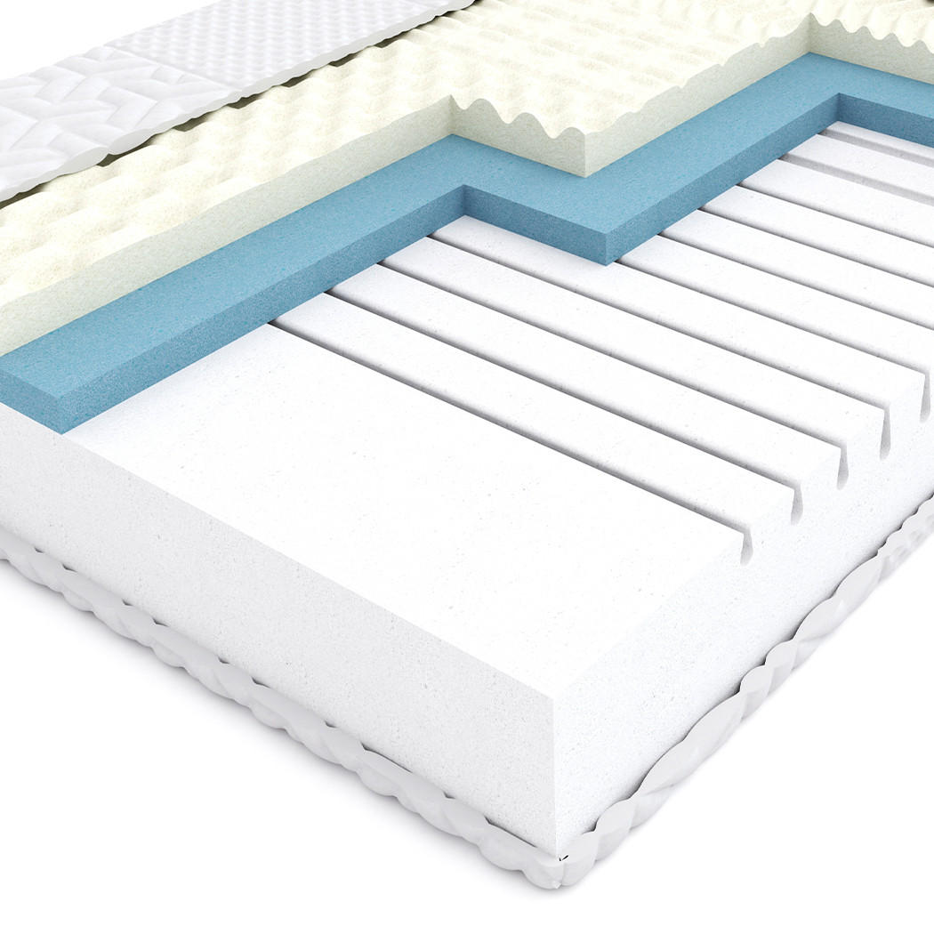 SCHAUMMATRATZE Tempo - Weiß, Textil (100/200cm) - Mr Mattress