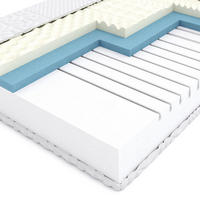 SCHAUMMATRATZE Tempo - Weiß, Textil (160/200cm) - Mr Mattress