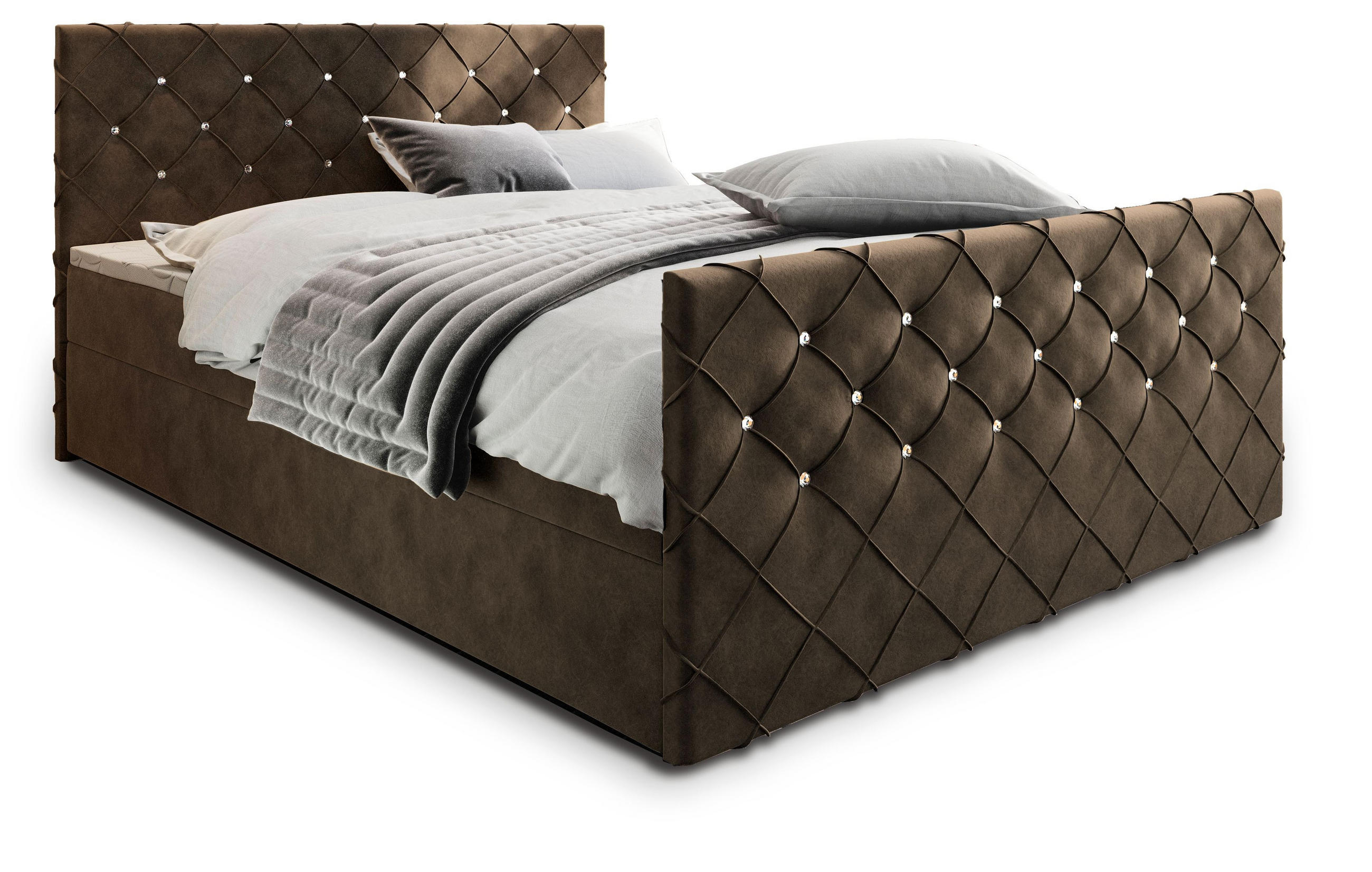 Masseno Boxbett Braun 180x200 cm