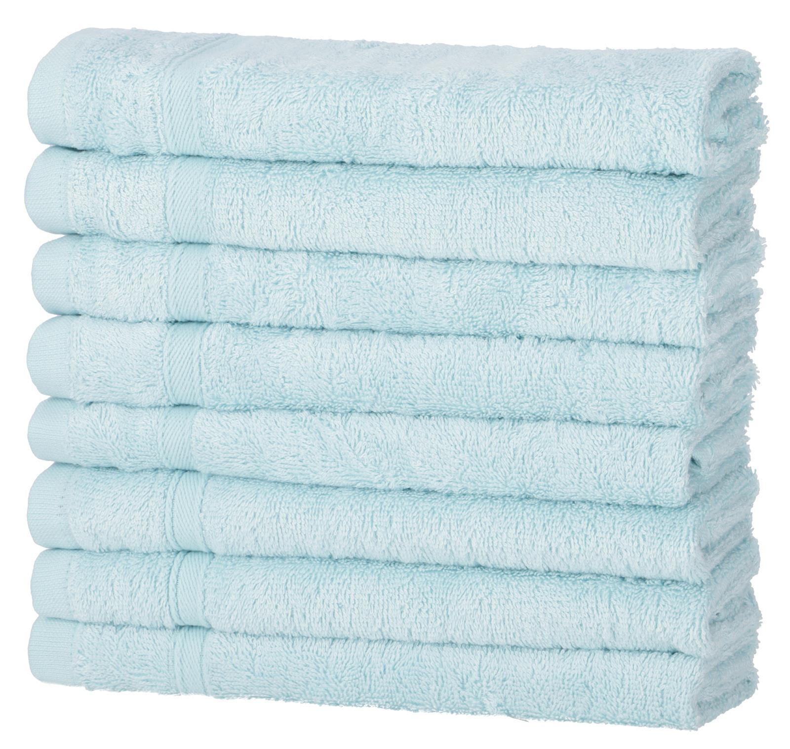 GÄSTETÜCHER 30x50 cm 450g/m2 im 8er Set, Gästetuch Aqua - Pastellblau, Textil (35/50cm) - Carpe Sonno