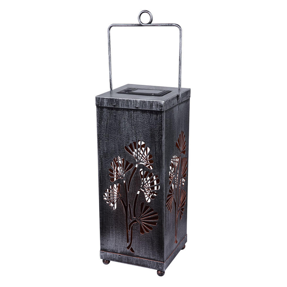 LED AUSSENLEUCHTE Solarleuchte Silber - Silberfarben, Metall (11/11/26.8cm)