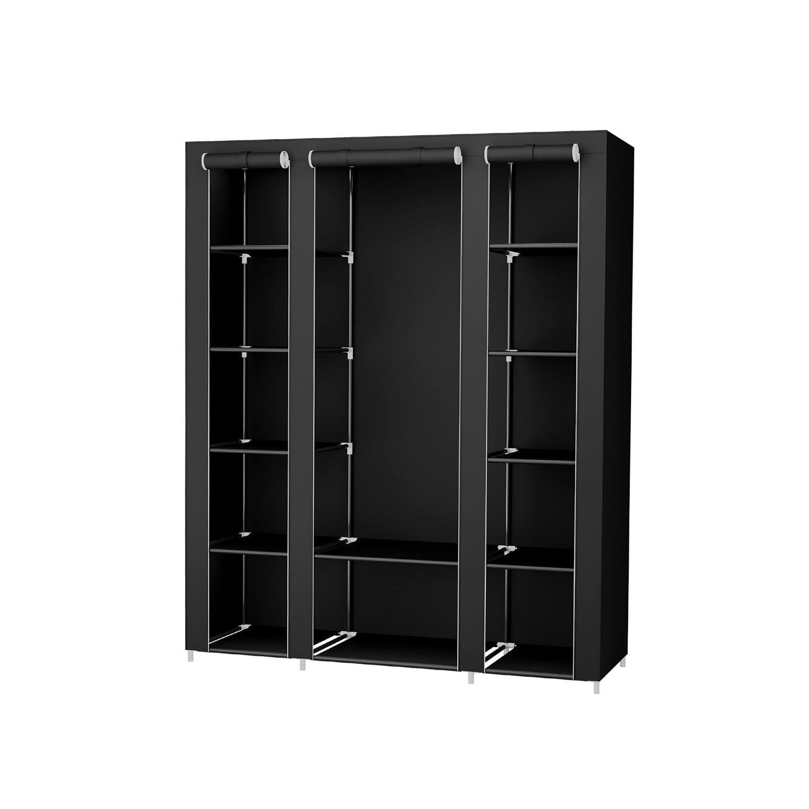 KLEIDERSCHRANK VICTORIA - Schwarz, Metall (45cm) - Hansiro
