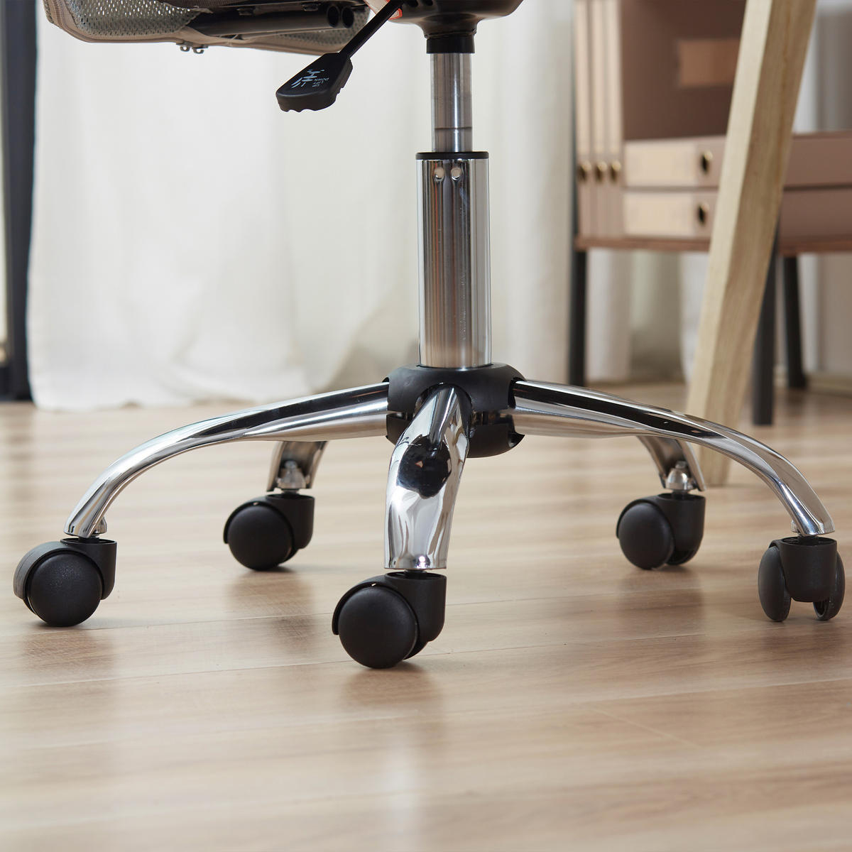 DREHSTUHL ergonomisch höhenverstellbar DE-11657 Chromgestell 360° Grau - Grau, Textil (58/100/43cm) - ComfortXL