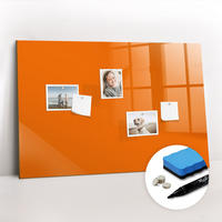 MAGNETTAFEL 90x60 Orange schwarzer Marker - Orange, Glas (90/0.4/60cm) - TULUP