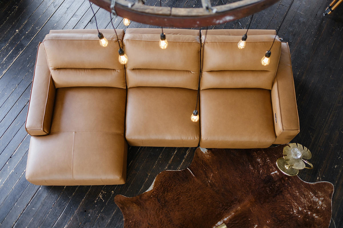 BIGSOFA DORI Braun Leder - Dunkelbraun/Schwarz, Leder/Kunststoff (288/92/164cm) - KAWOLA
