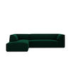 ECKSOFA links Ruby aus Samt flaschengrün 4 Sitzplätze - Grün, Textil (180/273cm) - Micadoni