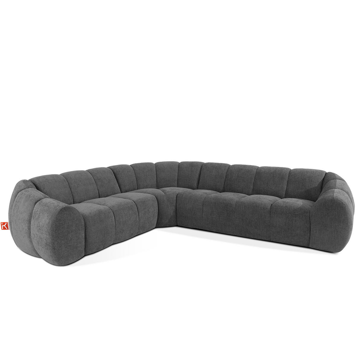 ECKSOFA LINKS FLAVA, Aschgrau - Grau, Holz/Holzwerkstoff (310/270cm) - KONSIMO®