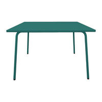 GARTENTISCH - 4 Personen, 8 Personen - Metall - Blaugrün - - Grün, Metall (120/120/75cm) - Vente-Unique