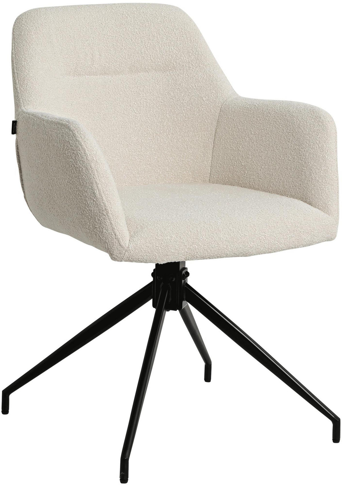 ARMLEHNENSTUHL Stoff Creme - Creme, Textil/Metall (58/83/61cm) - CLP