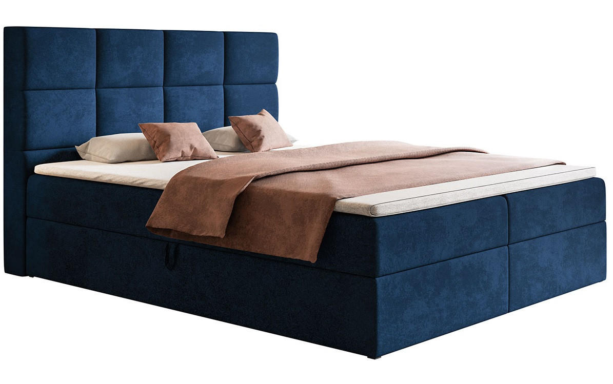 BETT Blau FOX 5 180x200 cm - Blau, Textil (180/200cm) - Sepro Meble