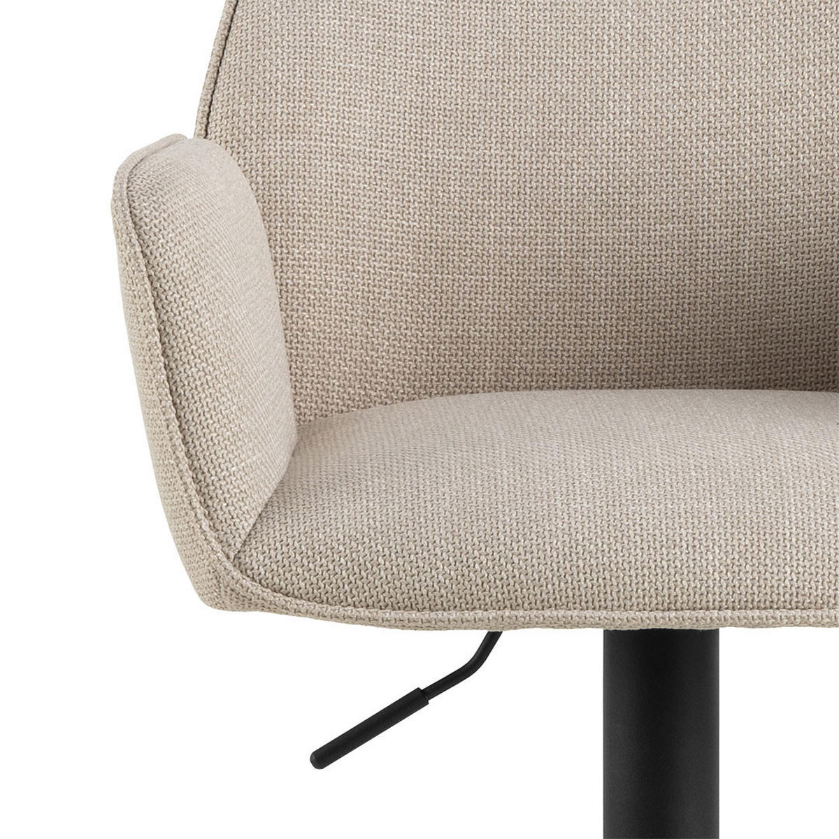 BARHOCKER, Glenda, Beige, Stoff, 53 x 52 x 114 cm - Beige, Textil/Metall (53/114/52cm) - ebuy24