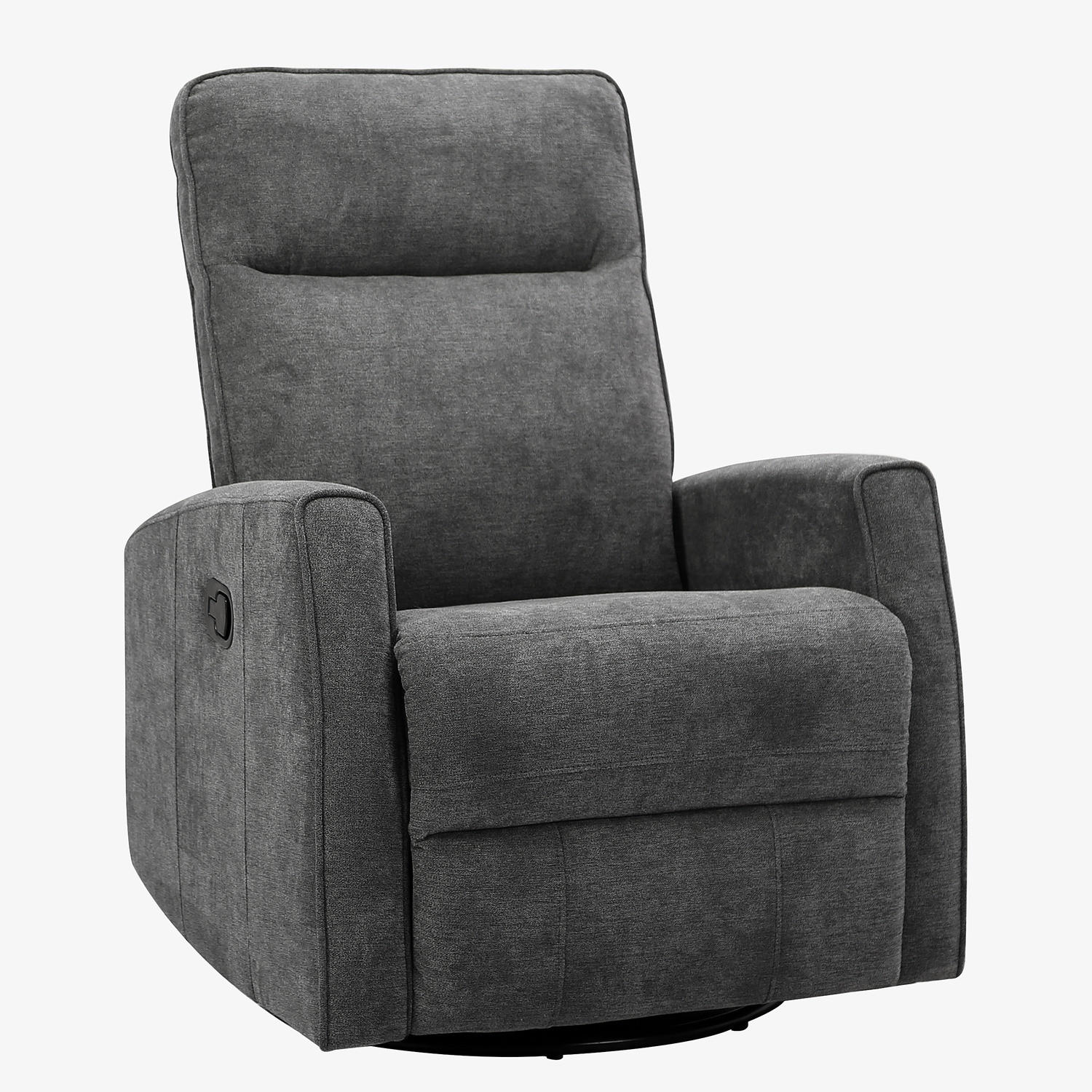 FERNSEHSESSEL - Dunkelgrau/Schwarz, Kunststoff/Textil (76/106/96cm) - home24