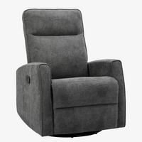 FERNSEHSESSEL - Dunkelgrau/Schwarz, Kunststoff/Textil (76/106/96cm) - home24