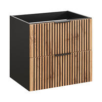 WASCHBECKENSCHRANK Xanten-56 - Braun, Holzwerkstoff (60/57/46cm) - Lomado