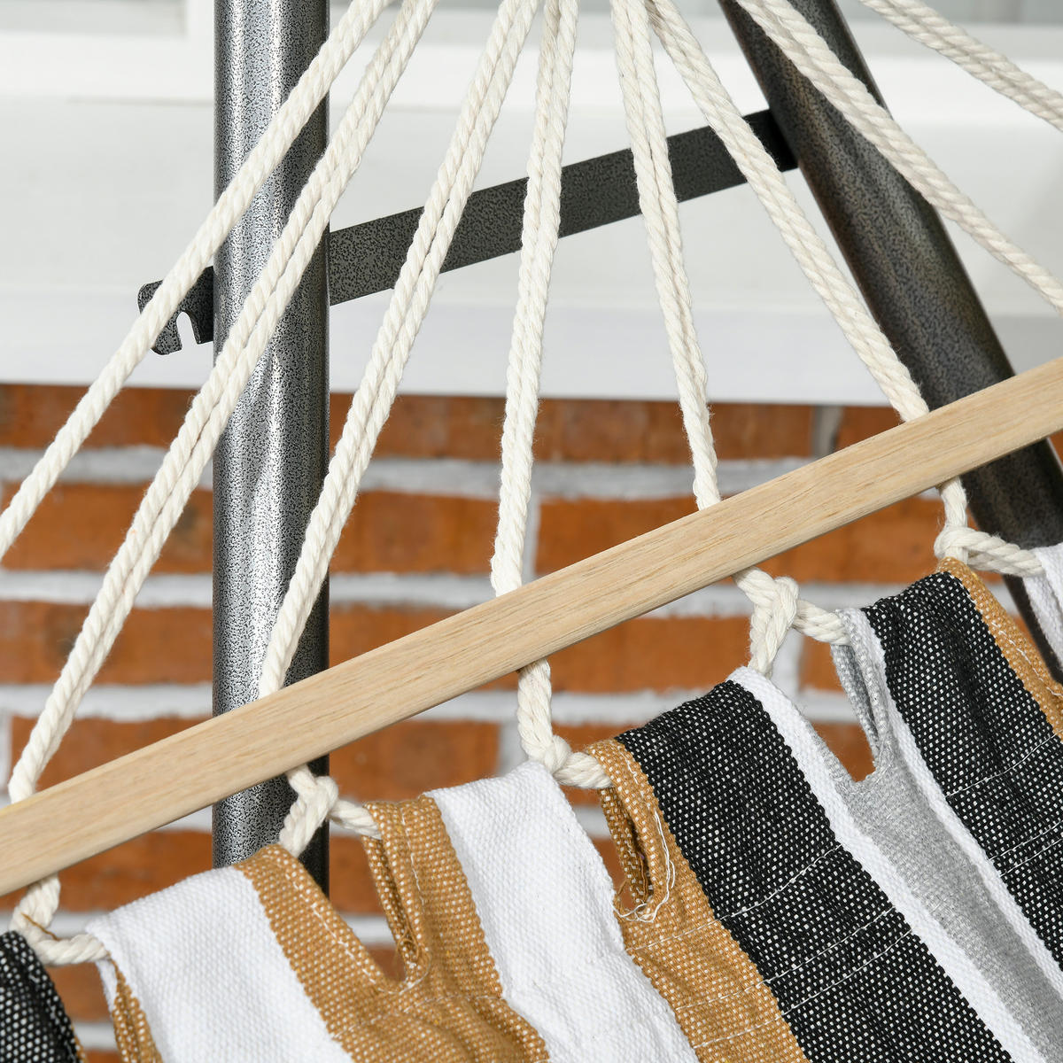 HÄNGEMATTE DE-13577 2-in-1 mit Wäscheständerfunktion Mehrfarbig - Grau, Metall (100/94/270cm) - ComfortXL